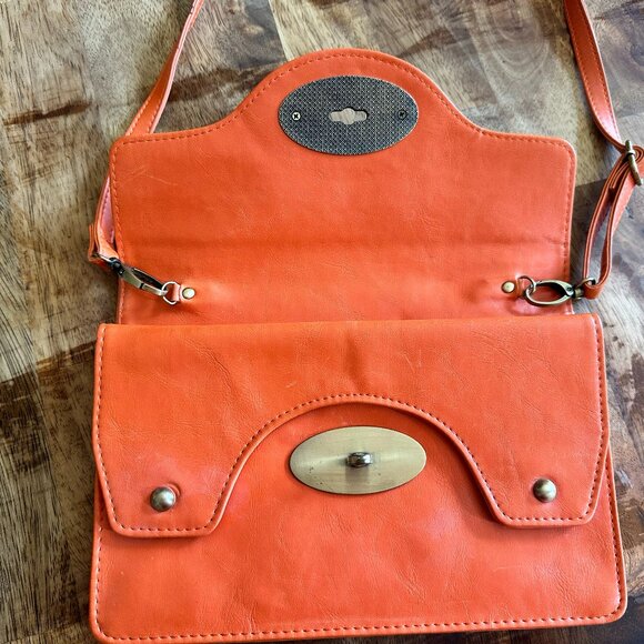 Orange Street Level Faux Leather Purse - Picture 6 of 8